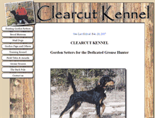 Tablet Screenshot of clearcutkennel.com